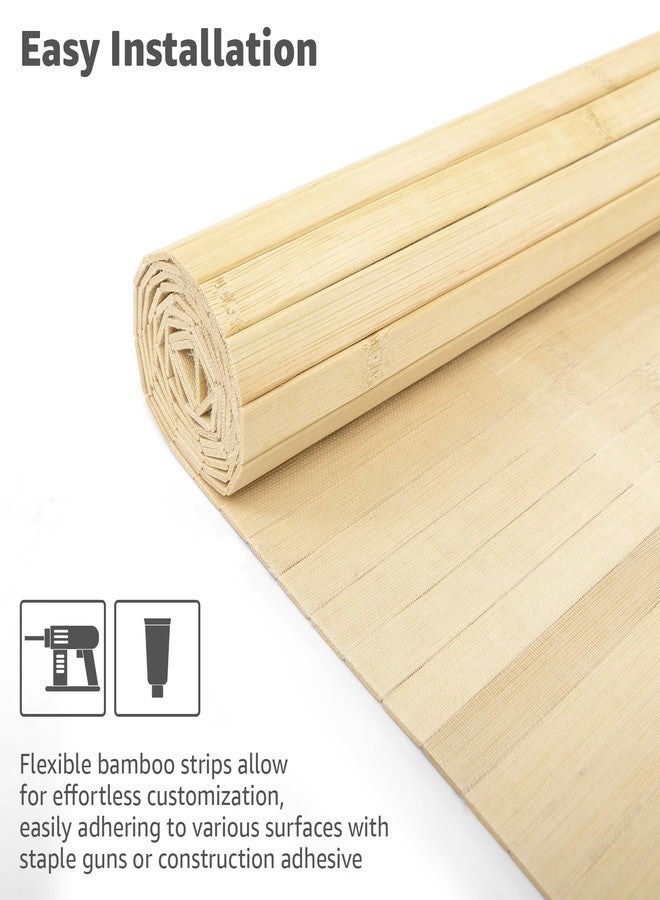 Art3d Natural Bamboo Wall Panel for Interior Wall Decor, Renewable Pole Wrap Wainscoting Paneling for Wall Ceiling Furniture Cabinet Office, 12 x 96 Inch - Raw, 1-Pack - Image 5